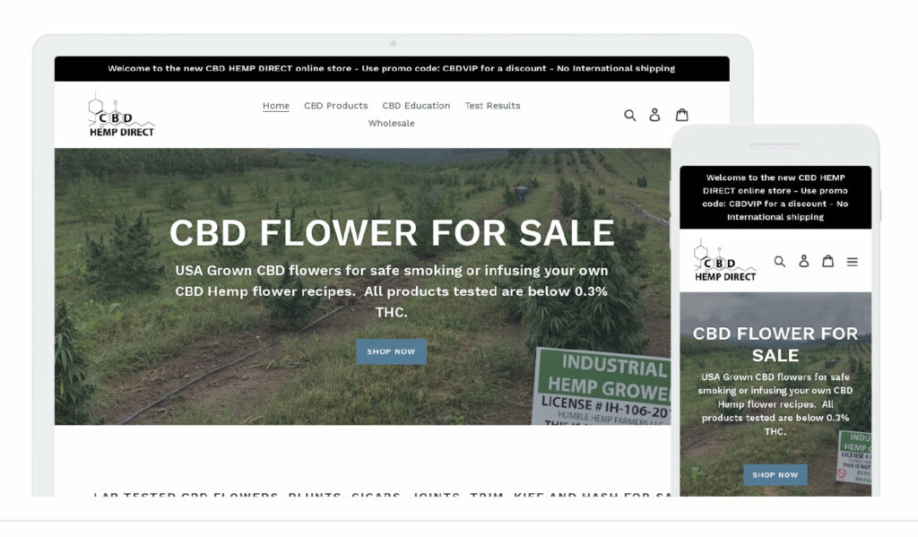 new cbd flower online store by cbd hemp direct