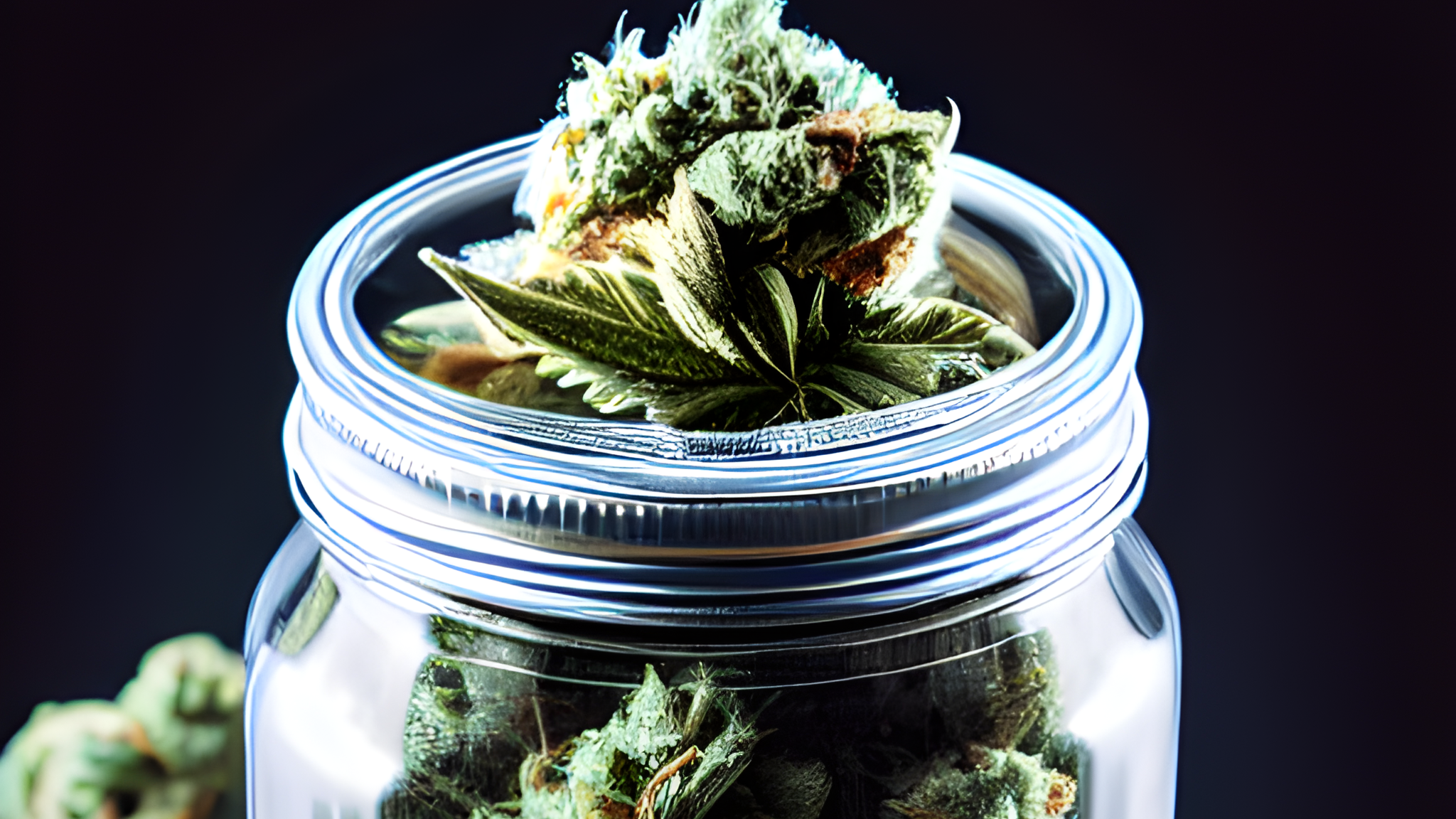 Potent Marijuana Bud In a Jar