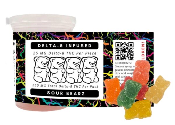 Delta-8 THC Sour Bearz Gummie Edibles